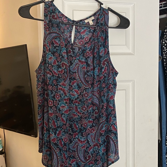 Talbots Paisley colorful blouse - Picture 2 of 3